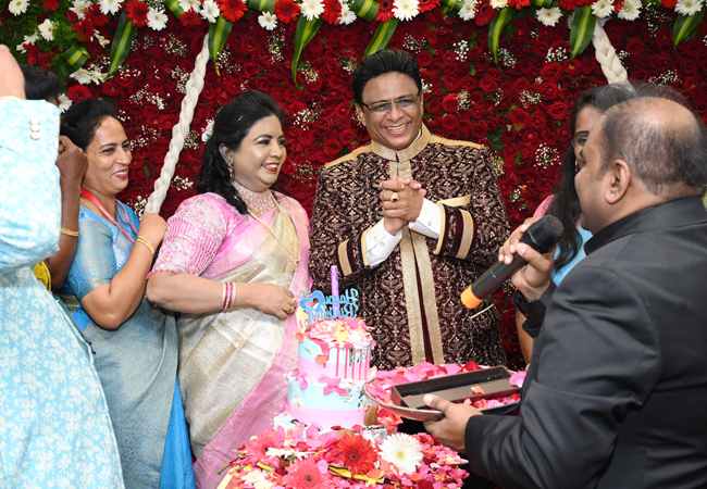 Bro Andrew Richard celebrates his 60th Birthday with grandneur amidst a large number of devotees here on Sunday, 16th, 2023, at Grace Ministry Prayer Centre Budigere in Bangalore with a myriad of wishes.